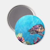 Meeresschildkröte Magnet (Vorderseite/Rückseite)