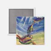 Meeresschildkröte Magnet (Vorderseite/Rückseite)