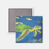 Meeresschildkröte Magnet (Vorderseite/Rückseite)