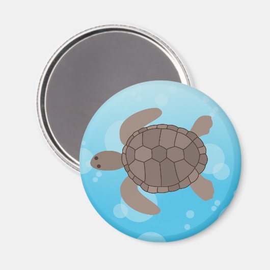 Meeresschildkröte Magnet (Vorderseite/Rückseite)