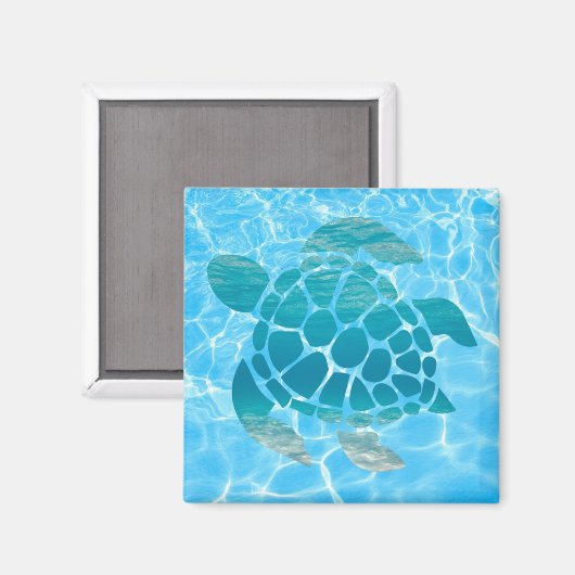 Meeresschildkröte Magnet (Vorderseite/Rückseite)