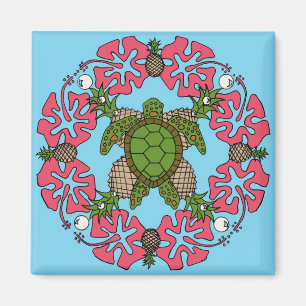 Meeresschildkröte Mandala Magnet