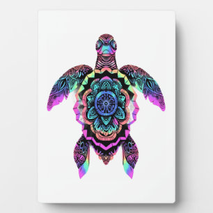 Meeresschildkröte Mandala Meer Ozean Tier Kunstwer Fotoplatte