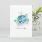 Meeresschildkröte Menükarte (Stehend Vorderseite)