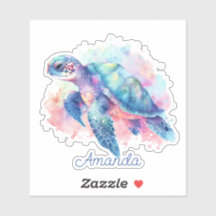 Meeresschildkröte Mit Monogramm