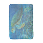 Meeresschildkröte mit Persönlichkeit Badematte (Vorderseite Vertikal)