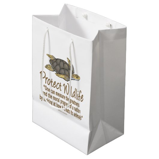 Meeresschildkröte Mittlere Geschenktüte (Vorderseite Schrägansicht)