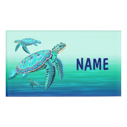 Meeresschildkröte Namenschild (Vorderseite)