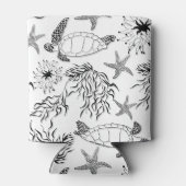 Meeresschildkröte ohne Meerwasser verlasse Pflanze Dosenkühler (Rückseite)