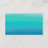 Meeresschildkröte-Ozean-Aquarell-Visitenkarten Visitenkarte (Rückseite)