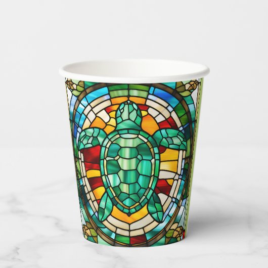 Meeresschildkröte Pappbecher (Rückseite)