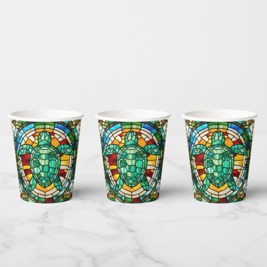 Meeresschildkröte Pappbecher (Multi)