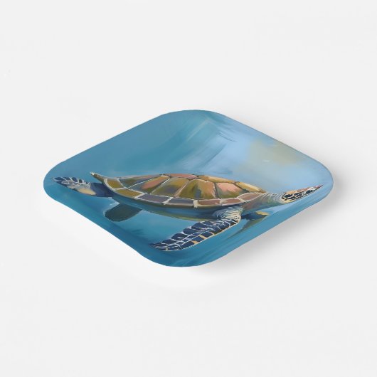 Meeresschildkröte Pappteller (Gewinkelt)