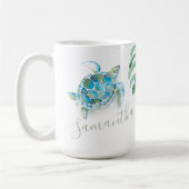 Meeresschildkröte Personalisiert Kaffeetasse (Links)