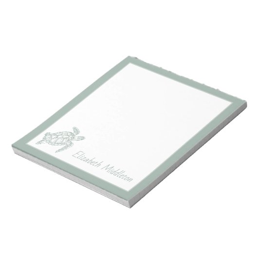 Meeresschildkröte Personalisiert Notizblock (Rotiert)