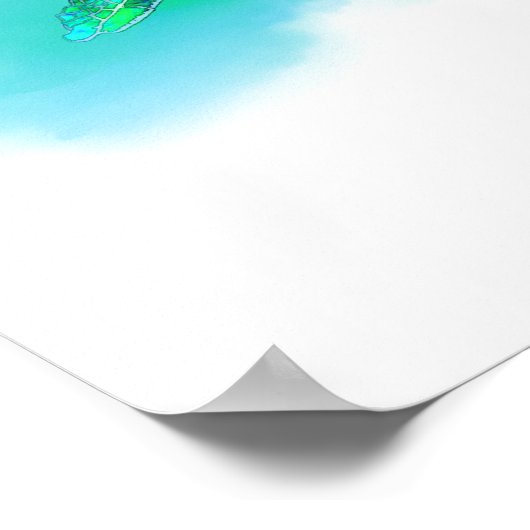 Meeresschildkröte Poster (Ecke)