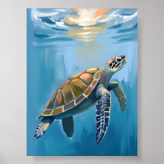 Meeresschildkröte Poster (Vorne)