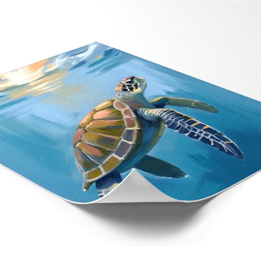 Meeresschildkröte Poster (Ecke)