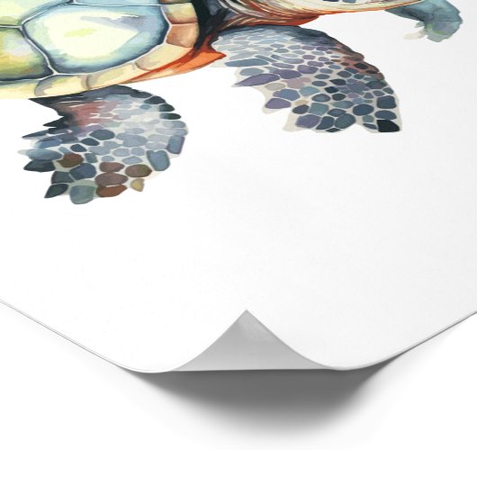 Meeresschildkröte Poster (Ecke)