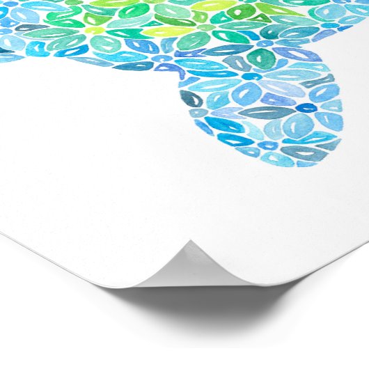 Meeresschildkröte Poster (Ecke)