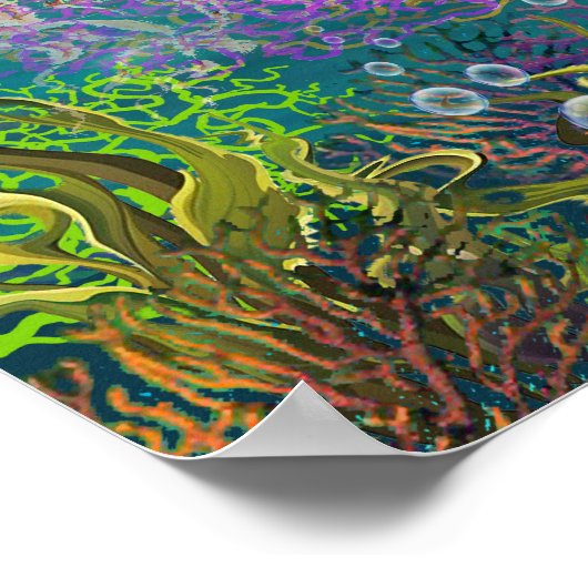 Meeresschildkröte Poster (Ecke)