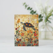 Meeresschildkröte Postkarte (Stehend Vorderseite)