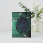 Meeresschildkröte Postkarte (Stehend Vorderseite)