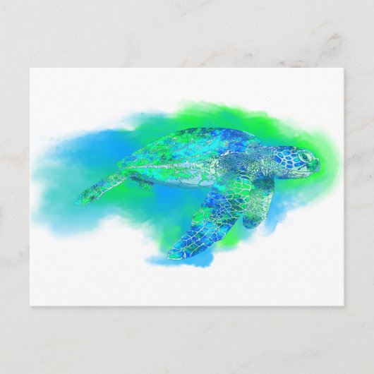 Meeresschildkröte Postkarte (Vorderseite)