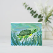 Meeresschildkröte Postkarte (Stehend Vorderseite)