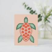 Meeresschildkröte Postkarte (Stehend Vorderseite)