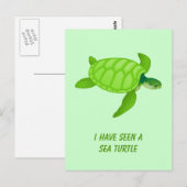 Meeresschildkröte Postkarte (Vorne/Hinten)