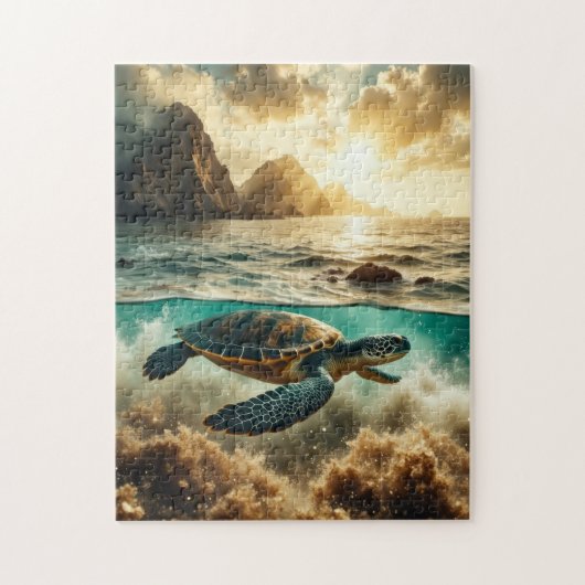 Meeresschildkröte Puzzle (Vertikal)