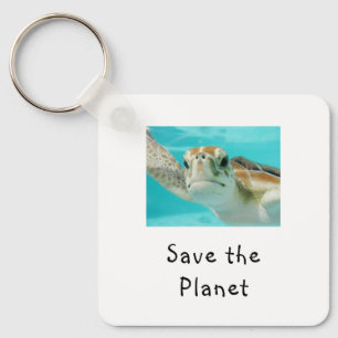 Meeresschildkröte Rette Den Planeten Schlüsselanhänger