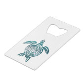 Meeresschildkröte Rette die Schildkröte Geldbeutel Flaschenöffner (Vorderseite Schrägansicht)