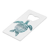 Meeresschildkröte Rette die Schildkröte Geldbeutel Flaschenöffner (Rückseite Schrägansicht)