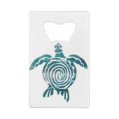 Meeresschildkröte Rette die Schildkröte Geldbeutel Flaschenöffner (Rückseite)