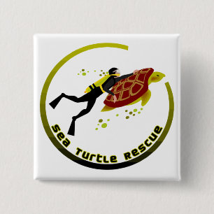 Meeresschildkröte-Rettung Button