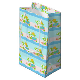Meeresschildkröte-rosa Aqua-kleine Geschenk-Tasche Kleine Geschenktüte