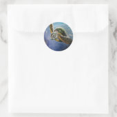 Meeresschildkröte Runder Aufkleber (Tasche)