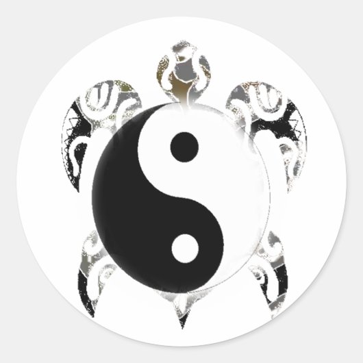 Meeresschildkröte Runder Aufkleber (Vorderseite)