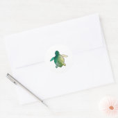 Meeresschildkröte Runder Aufkleber (Umschlag)