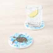 Meeresschildkröte rundes Costers Untersetzer (Seite)