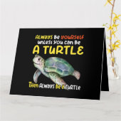 Meeresschildkröte (Schildkröte) Karte (Gelbe Blume)