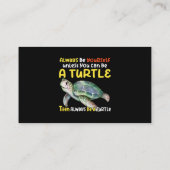 Meeresschildkröte (Schildkröte) Visitenkarte (Rückseite)