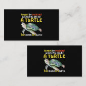 Meeresschildkröte (Schildkröte) Visitenkarte (Vorne/Hinten)