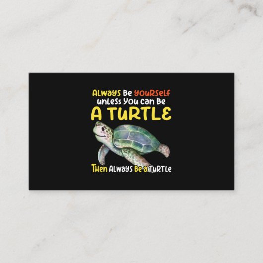 Meeresschildkröte (Schildkröte) Visitenkarte (Vorderseite)