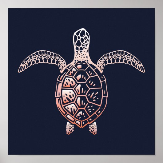 Meeresschildkröte | Schildkrötenwand Poster (Vorne)