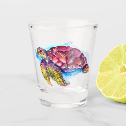 Meeresschildkröte Schnapsglas (Vorderseite)