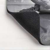 Meeresschildkröte Schwarz-Weiß-Kunst Mousepad (Ecke)