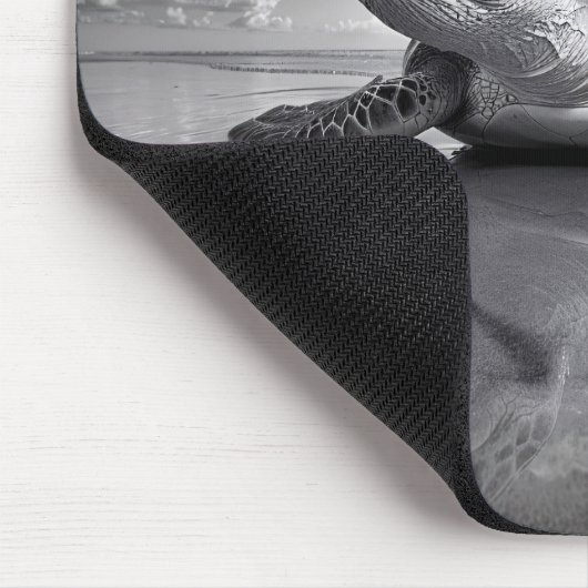 Meeresschildkröte Schwarz-Weiß-Kunst Mousepad (Ecke)
